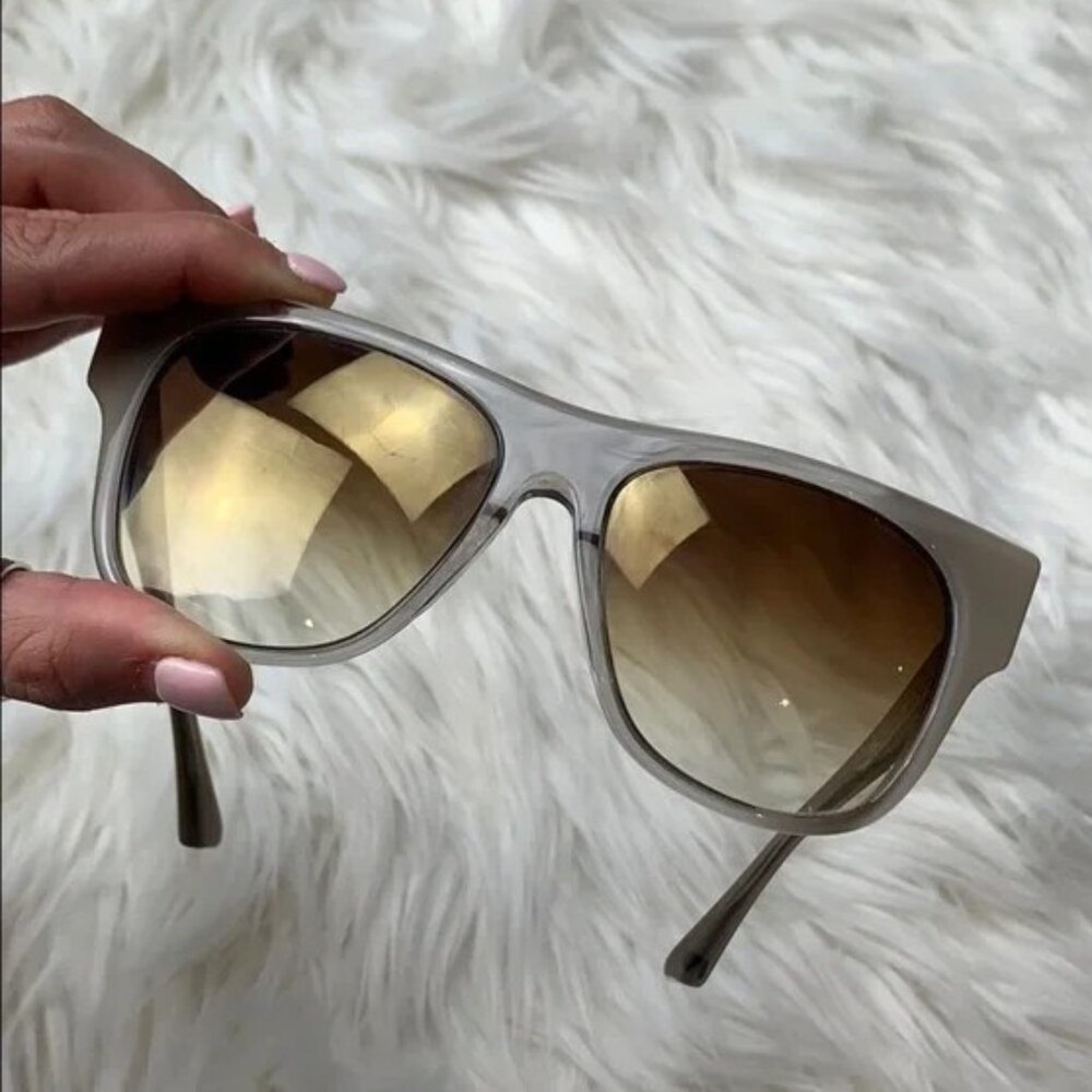 NEW Dita Sunglasses Arrifana Crystal Grey Cream Gradient Lenses Cat Eye